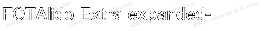 FOTAlido Extra expanded字体转换